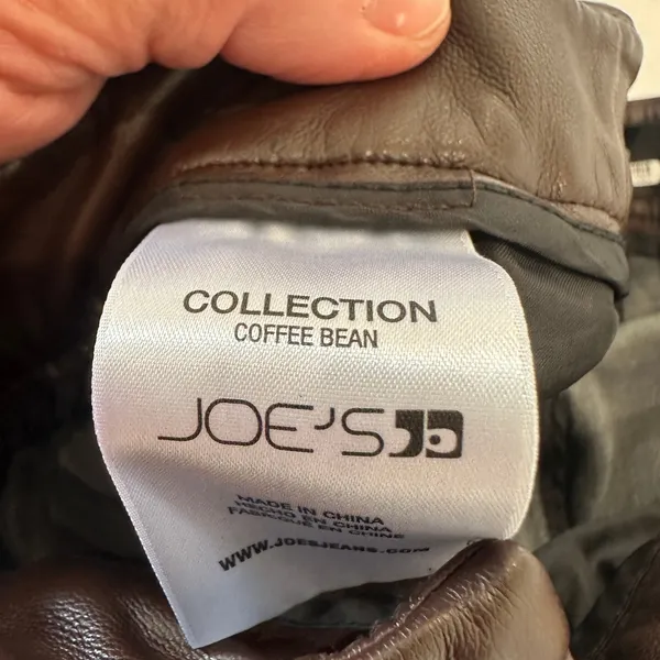 Joe's Jeans Brown Faux Leather Pants Size 31 Wide Leg Trouser Crop Designer $200 - Image 13