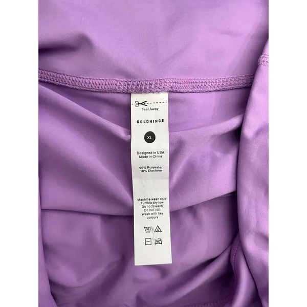 GOLD HINGE XL Purple Pleated Tennis Golf Skirt Built In Spandex Shorts Athletic - Image 3