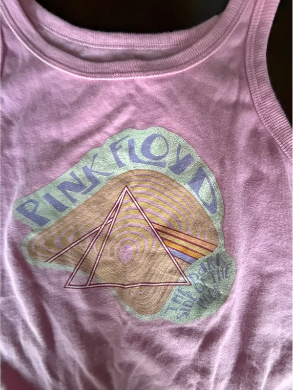 Pink Floyd The Dark Side of the Moon Pink Tank Top Plus Size Large 10-12 - Image 6