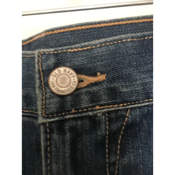 Old Navy Women's Blue Mini Jean Skirt Zip & Button Pockets Size 6 - Image 6
