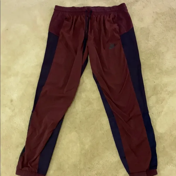 Nike maroon/ navy pants - Image 2
