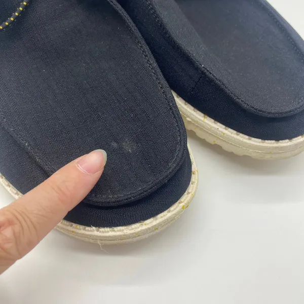 Hey Dude Black Bananas Canvas Wendy Slip-On Shoes Casual Minimalist Women size 8 - Image 10