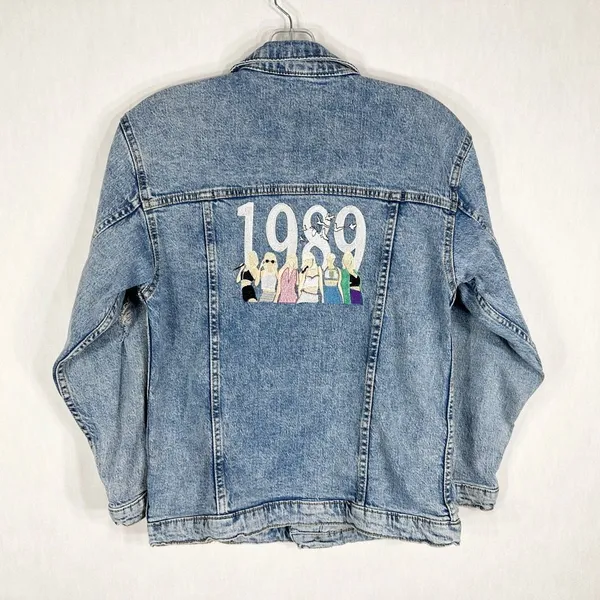 Art Class Taylor Swift Inspired Embroidered Jean Jacket 1989 Era Version 10 12 Large‎ 162 - Image 7