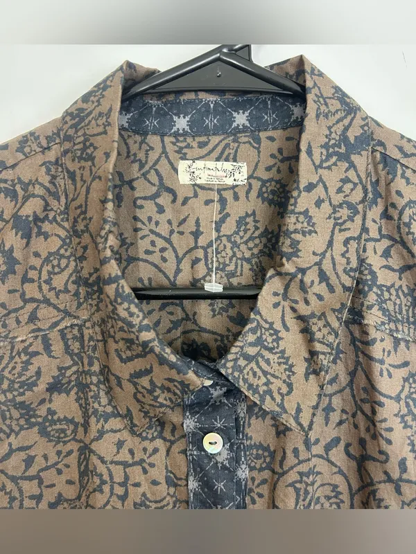 New! Free People Make My Day Sleevless Collared Button Down Sleep Shirt Small - Image 5