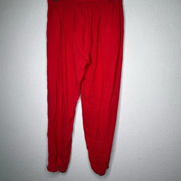 Drawstring Red Christmas Pajama Pants‎ Red Size M - Image 4