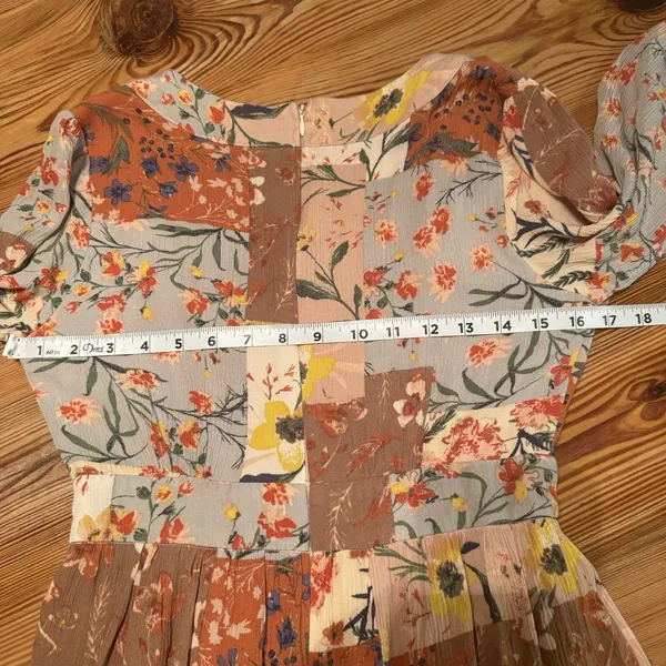 Fate Midi Dress‎ Sz Small Patchwork Boho Peasant Western Romantic Feminine Flowy - Image 12