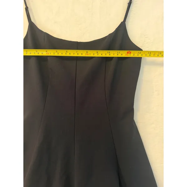 Zara‎ Black Fit and Flare Mini Dress with White Ruffle Hem Size M 8021/555/422 - Image 4