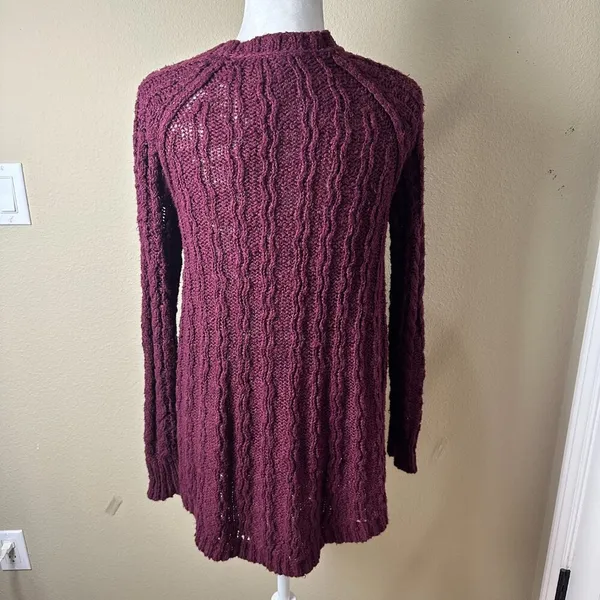 FREE PEOPLE Cable Knit Oversized Cardigan Sweater Size XS - Image 6
