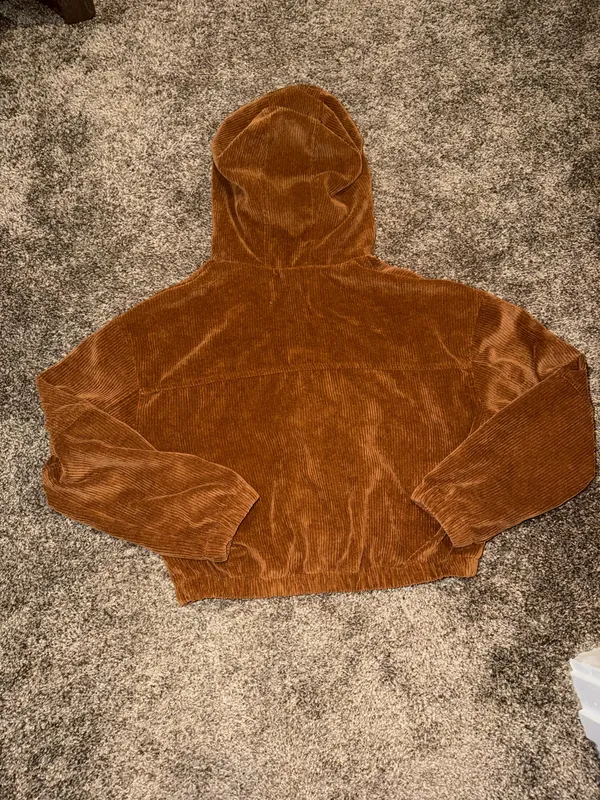 Corduroy Hooded Zip Jacket Size Medium - Image 2