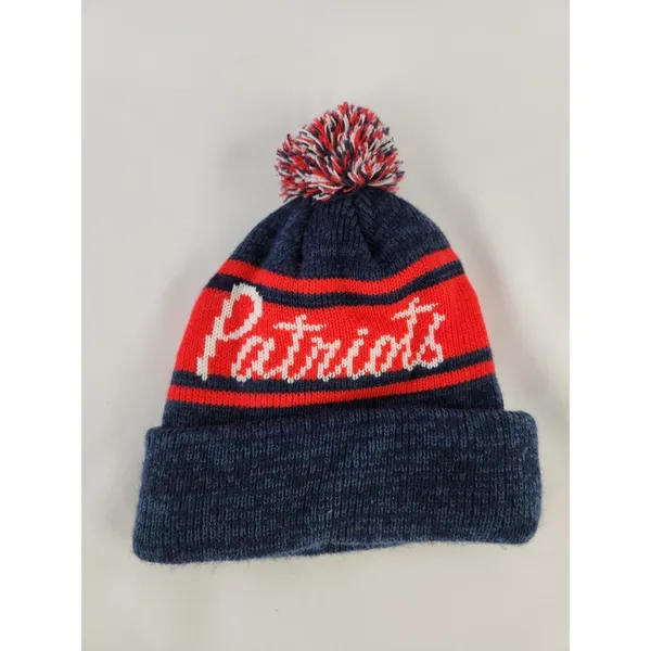 Womens New England‎ Patriots Knit Pom Winter Hat NFL Football Embroidered Patch - Image 6