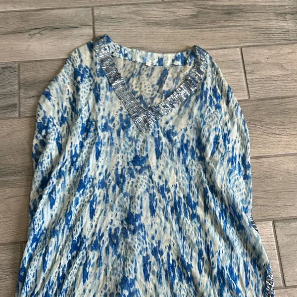 Blue sheer tunic Size L - Image 2