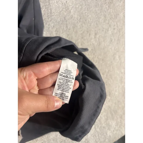 ll bean womens funnel neck sweatshirt gray small pockets thumbholes - Image 5