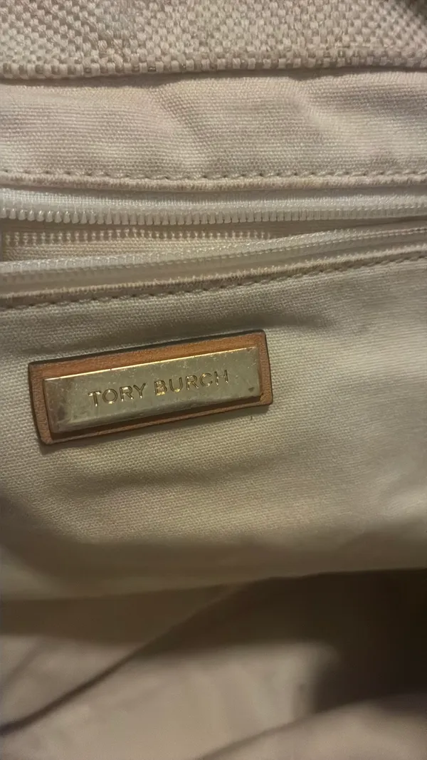 Tory Burch Leather and canvas tote - Image 3