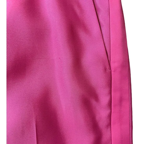 3.1 Phillip Lim $470 2 Bright Pink Tuxedo Trousers High Waist Rise Dress Pants - Image 6