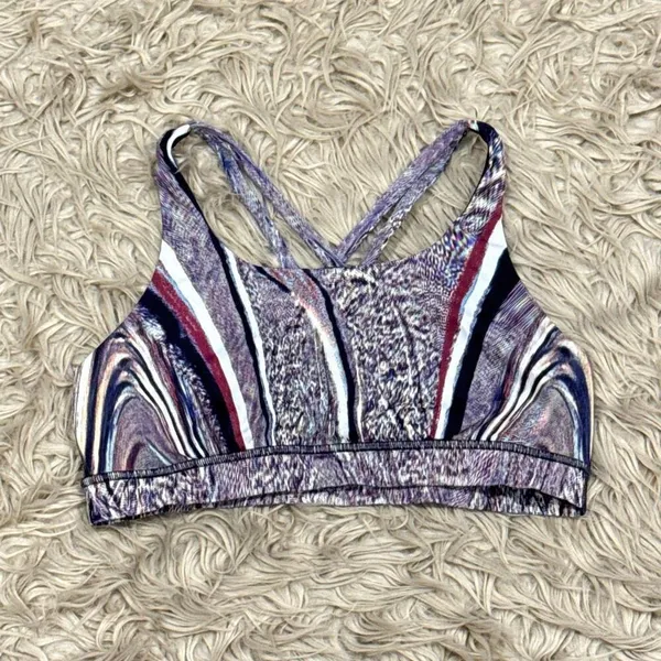 Lululemon Energy Bra (Nulux) Polychromatic Energy Bra 50g Multi Black size 10 - Image 3