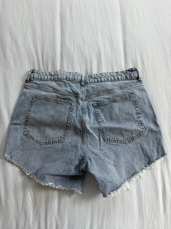 H&M High-Waisted Denim Shorts - Image 2
