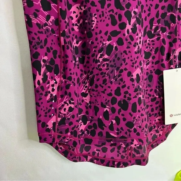 Lululemon Sculpt Tank Top Size 2 Cheetah Camo Magenta Purple Multi/Magenta - Image 7