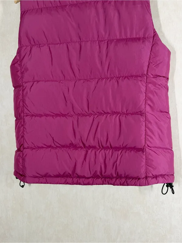 Lands’ End Women’s Down Puffer Quilted Vest Full Zip in Pink M - Image 6