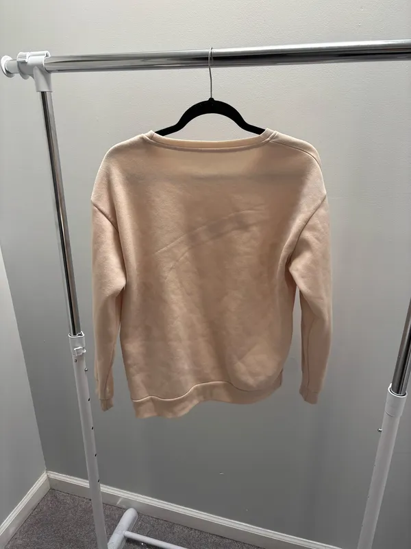 SHEIN Cream Heart Teacher Pullover Sweatshirt - Image 3