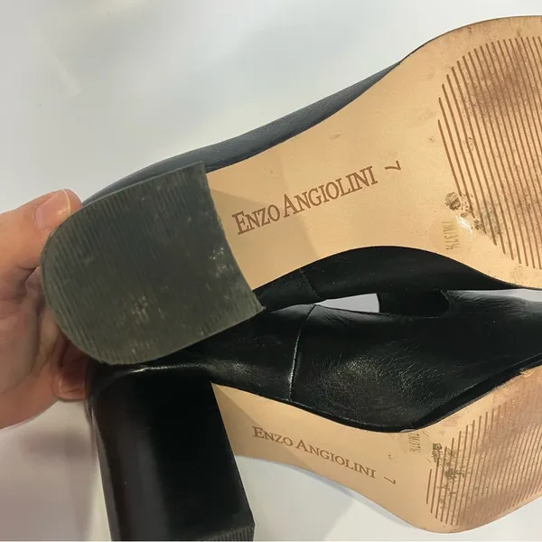 Enzo Angiolini Black leather Maxie loafer pumps women’s size 7 professional‎ - Image 7