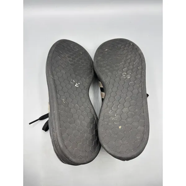 Adidas Womens 7 Sneakers Black Gold Stripes Lace‎ Up Shoes Casual Workout Gym - Image 8