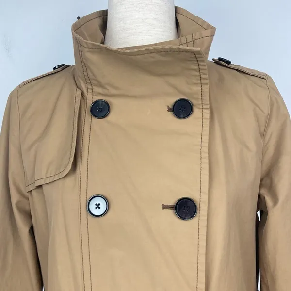 GAP Double Breasted Trench Coat/Raincoat Tan Khaki - Image 3
