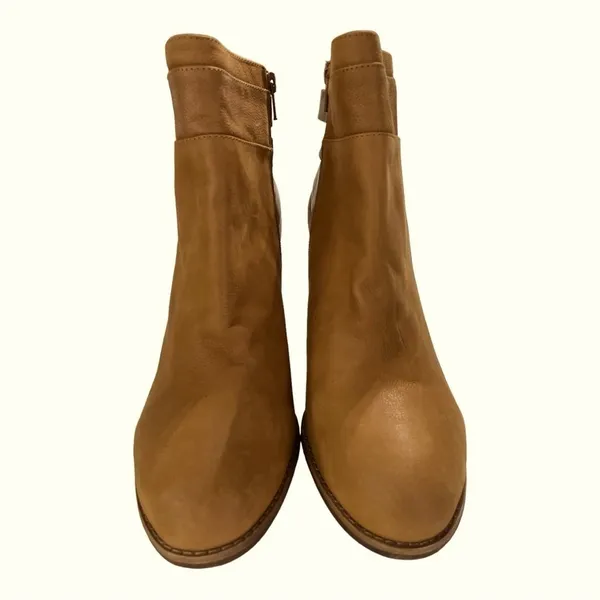 Gianni Bini wedge brown leather strappy wedge boots Size 12M - Image 6