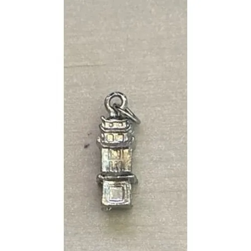 Sterling‎ silver Japanese pagoda charm 1" - Image 3