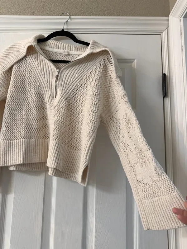 ANTHROPOLOGIE Daily Practice Half-Zip Oversized Pullover Sweater Size Small - Image 15