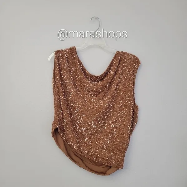 Retrofete Myles Sequin Top in Bronze - Image 6