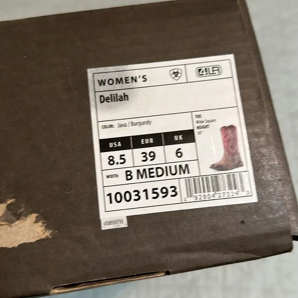 Ariat Women's Delilah Western Boot Brown and Pink Western Boots new in box ✨❤️ - Image 10
