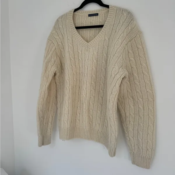 Chunky Wool Cable Knit Sweater - Image 2