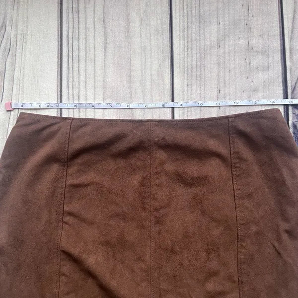 Abercrombie & Fitch Brown Vegan Suede Mini Skirt - Image 4