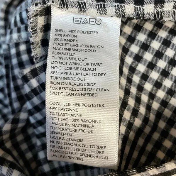 Urban Outfitters Gingham Plaid Check High Rise Mini Flare A-Line Pencil Skirt M - Image 6