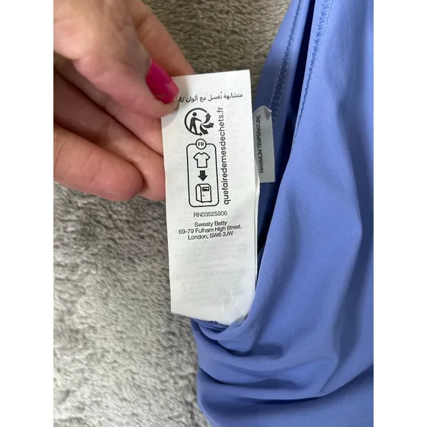 Sweaty Betty Racerback Jumpsuit Periwinkle Blue Relaxed‎ Athleisure Size 8 - Image 9