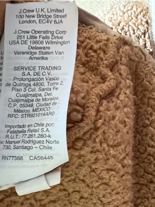 J.Crew Cozy Teddy Fleece Half-Zip Pullover Light Brown‎ with Neon Zip size XXL - Image 4