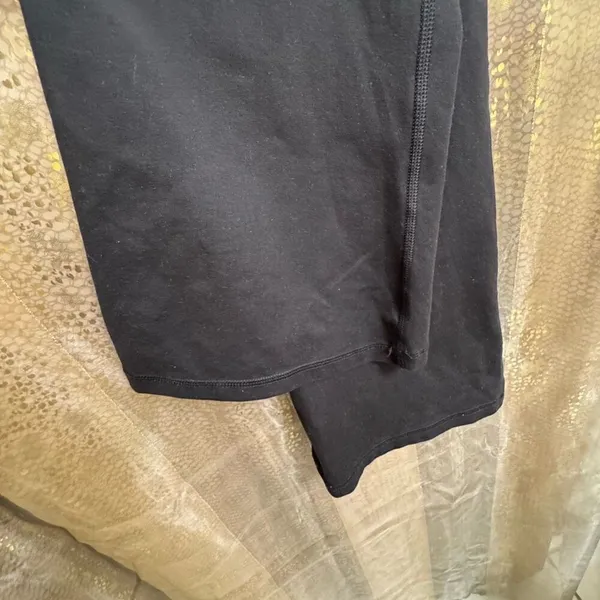 Aerie The Hugger Black Foldover Hi Rise Flare Leggings XS - Image 7