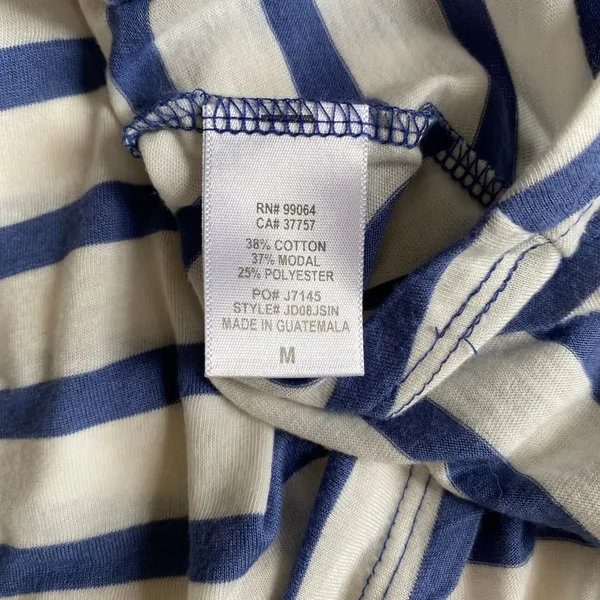 Billabong Loose Fit Striped Mini Dress Juniors Size M‎ Blue White Summer - Image 6