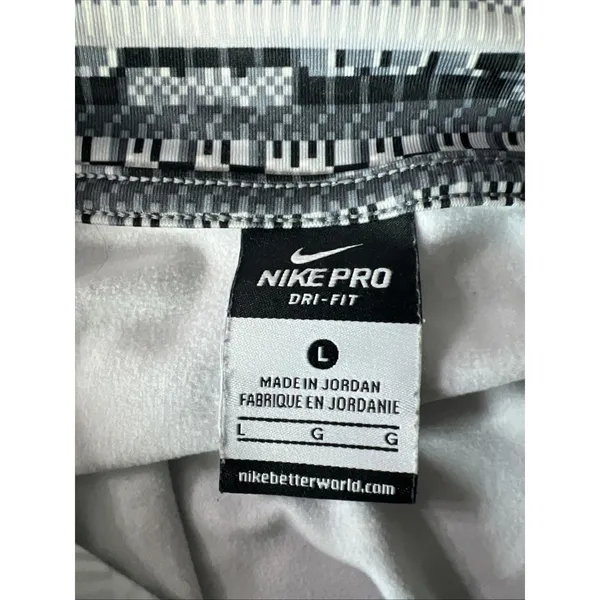 Nike Pro Dri-Fit Women’s Jacket L Half Zip Black Gray Unique Geometric Large - Image 6
