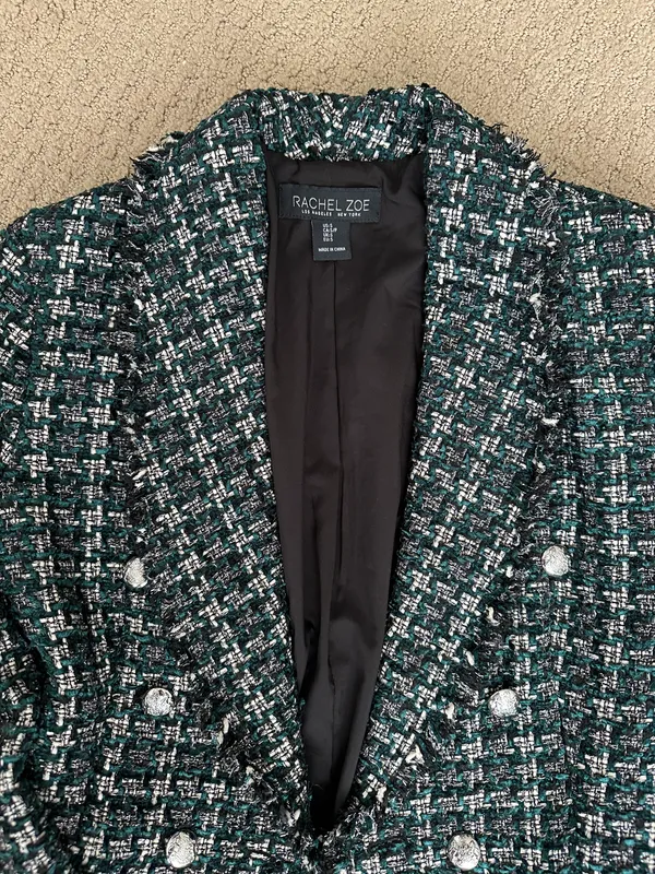 Rachel Zoe Black And Green Blazer - Image 4