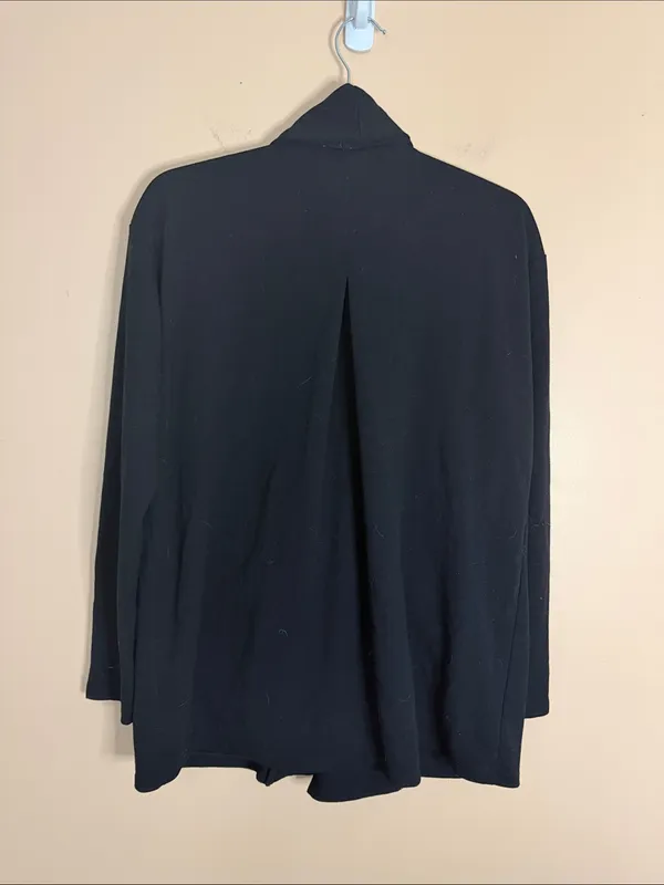 a new day Black Open Drape Front Blazer Cardigan - Image 3