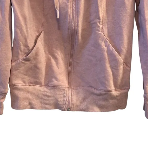 Zella Women's‎ M Pink Ruched Long Sleeve Zip Front Hoodie Jacket - Image 8
