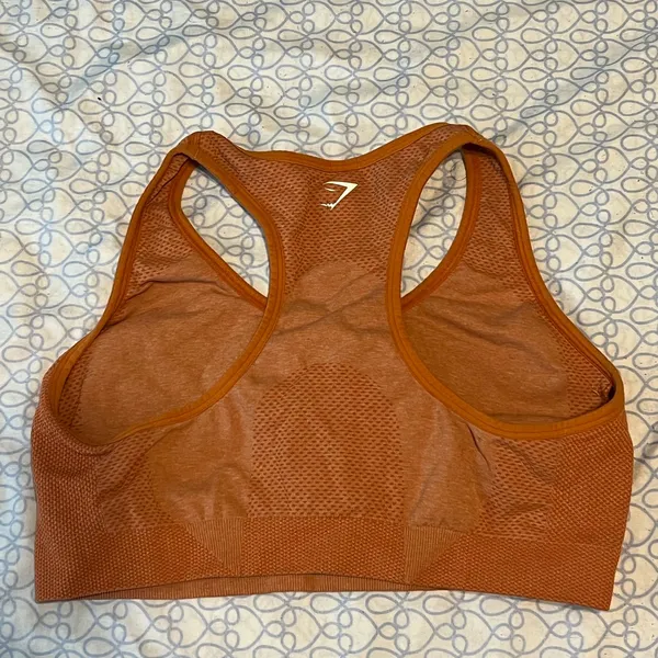 Gymshark Seamless Racerback Sports Bra - Rust - Image 2