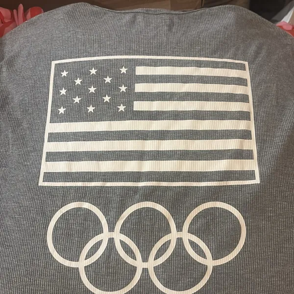 SKIMS Team USA‎ Olympic Rib Cropped Shirt - Image 2
