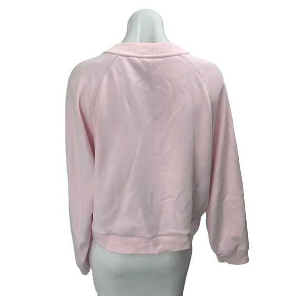 Aritzia Sunday Best Women's Pink Long Sleeve Crewneck Sweater Sweatshirt Top L - Image 2