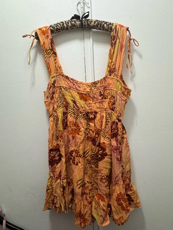 NWT $128 Free People Vernon Minim Dress XL Anthropologie in Sunshine Combo - Image 9