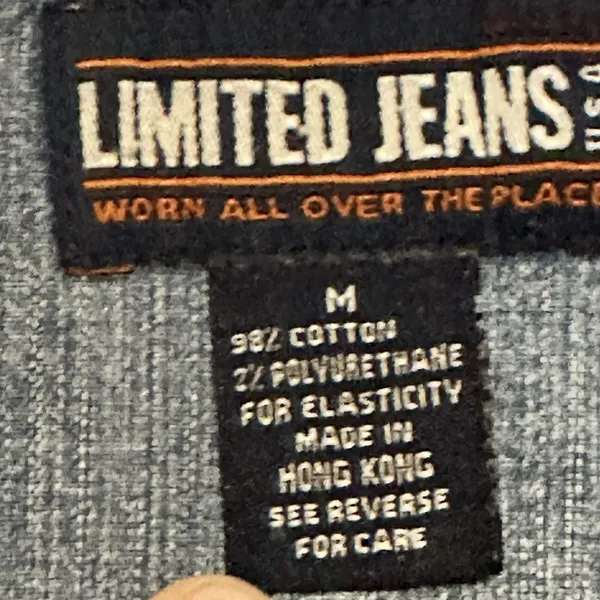 Limited Jeans Vintage Denim Vest Medium Wash Button Front Sleeveless Jacket M - Image 2