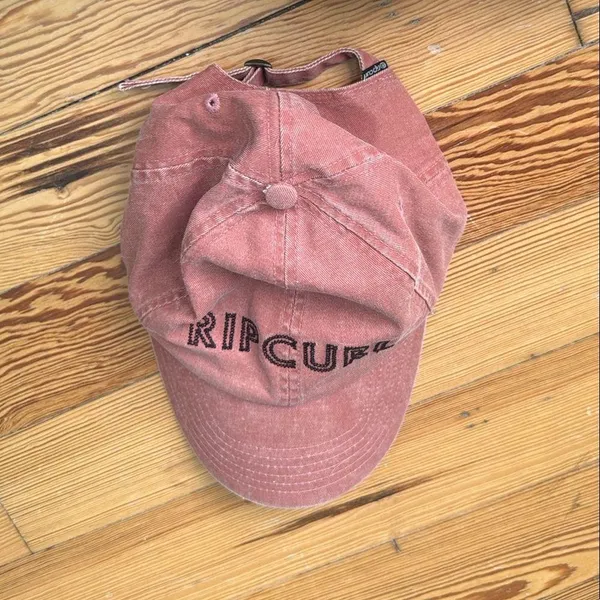 Rip Curl Pink Distressed Baseball Cap - Image 7