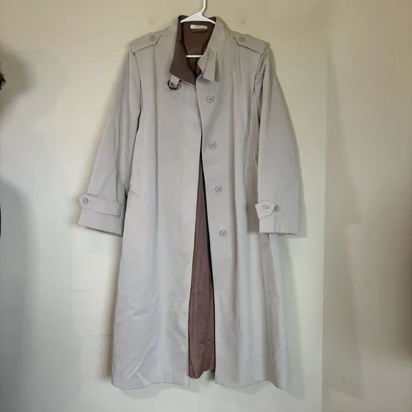 Vintage Forecaster of Boston 13/14 Knee‎ Length Women's Trench Coat - Image 2
