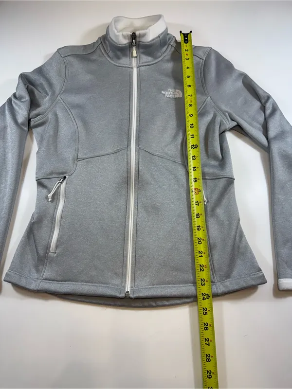 The North Face Light Gray Full-Zip Fleece Jacket - Image 3